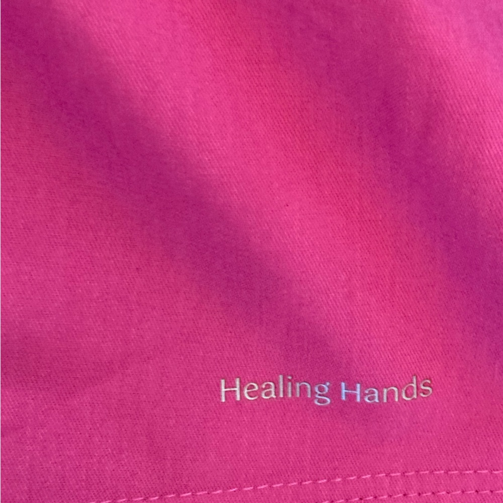 Healing Hands Purple Label Juliet Top & Tori Pants Scrub Set Pink Size Large - Picture 5 of 16